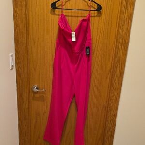 Express Sweetheart Neck Strapless Jumpsuit (Size 16)
